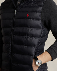 Rl premium Small Pony Sleeveless  Puffer Jacket (Black)