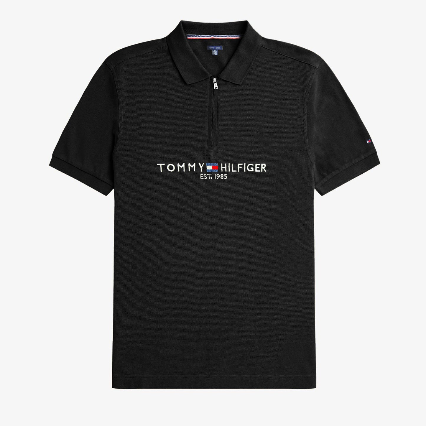 T.M.H Premium Polo Shirt With Zip (Black)