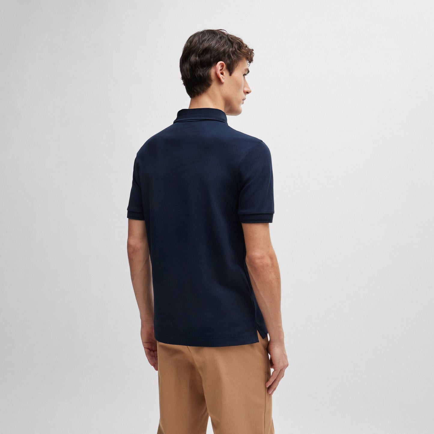 T.M.H Premium Polo Shirt With Zip (Navy Blue)