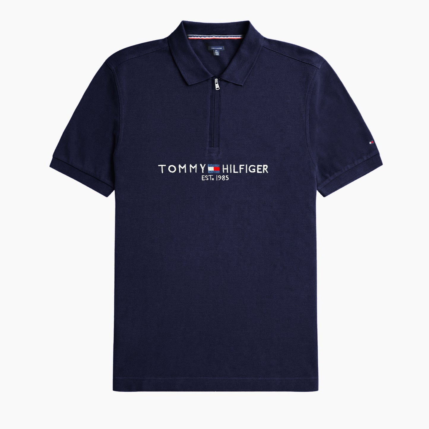 T.M.H Premium Polo Shirt With Zip (Navy Blue)