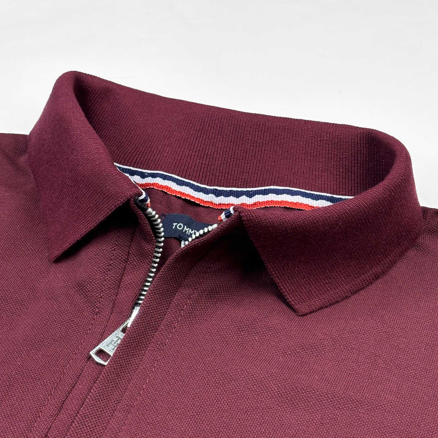 T.M.H Premium Polo Shirt With Zip (Meroon)