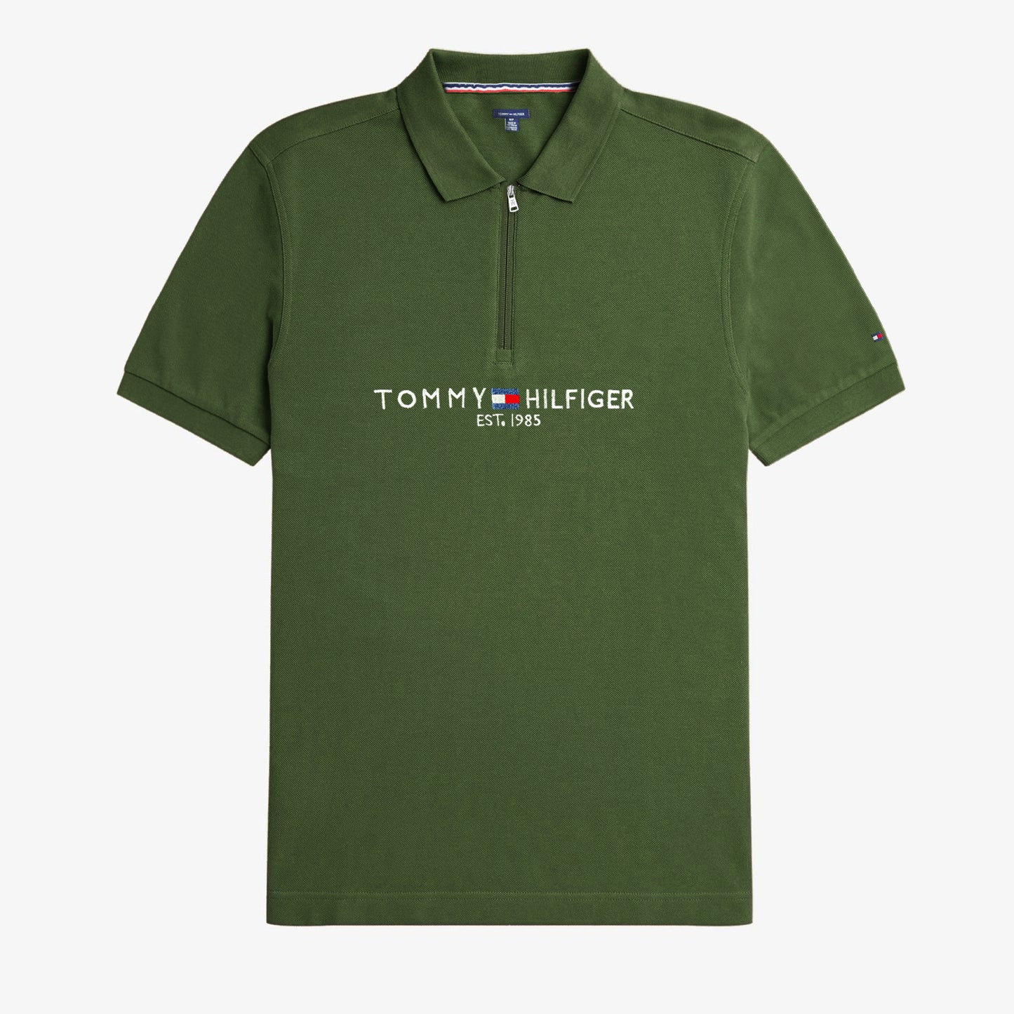 T.M.H Premium Polo Shirt With Zip (Olive)