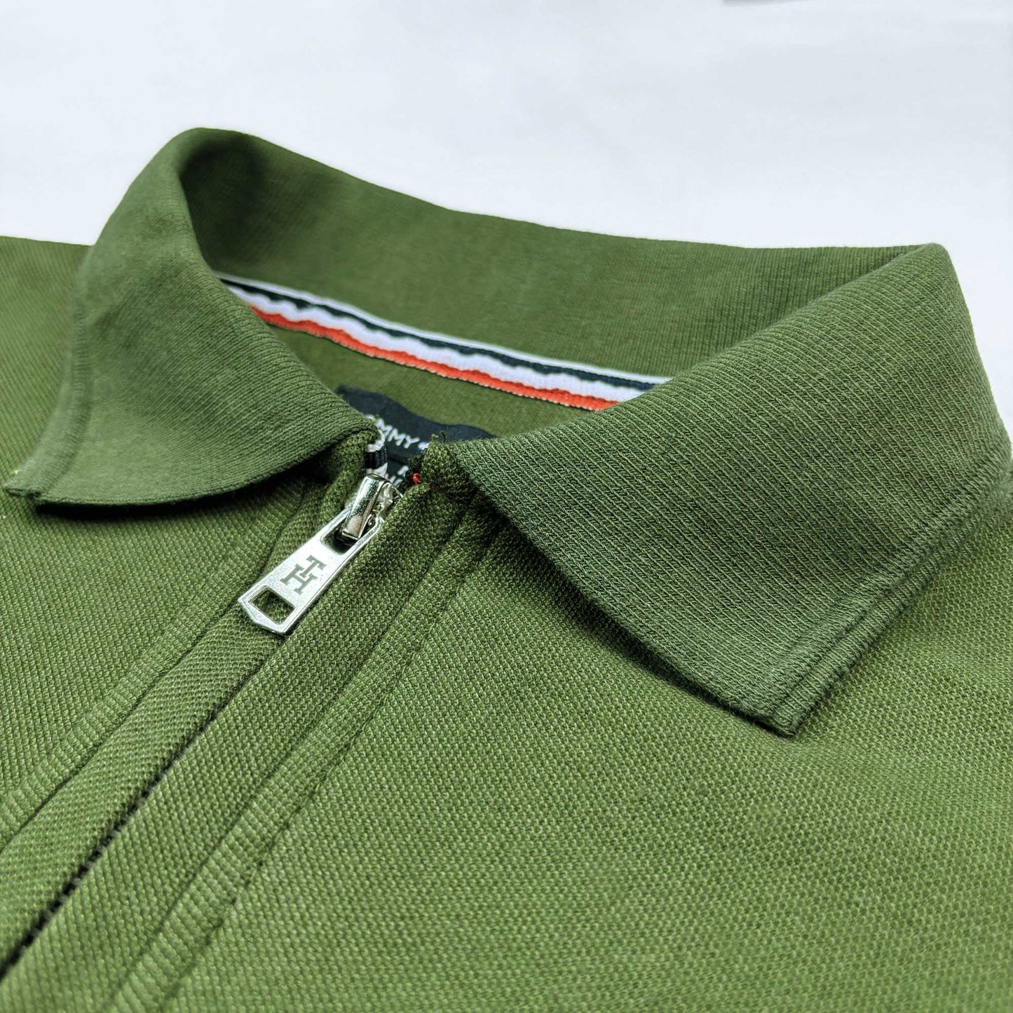 T.M.H Premium Polo Shirt With Zip (Olive)