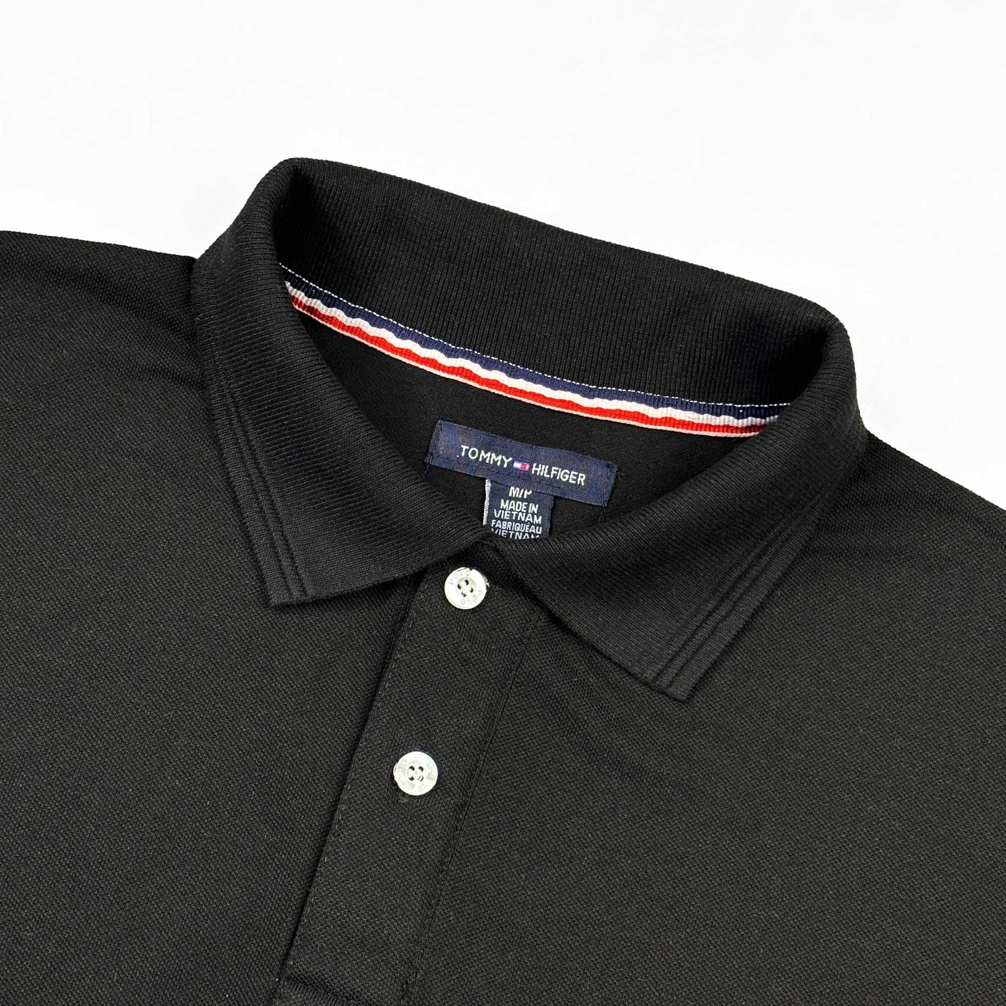 T.M.H Premium Polo Shirt With Strip (Black)