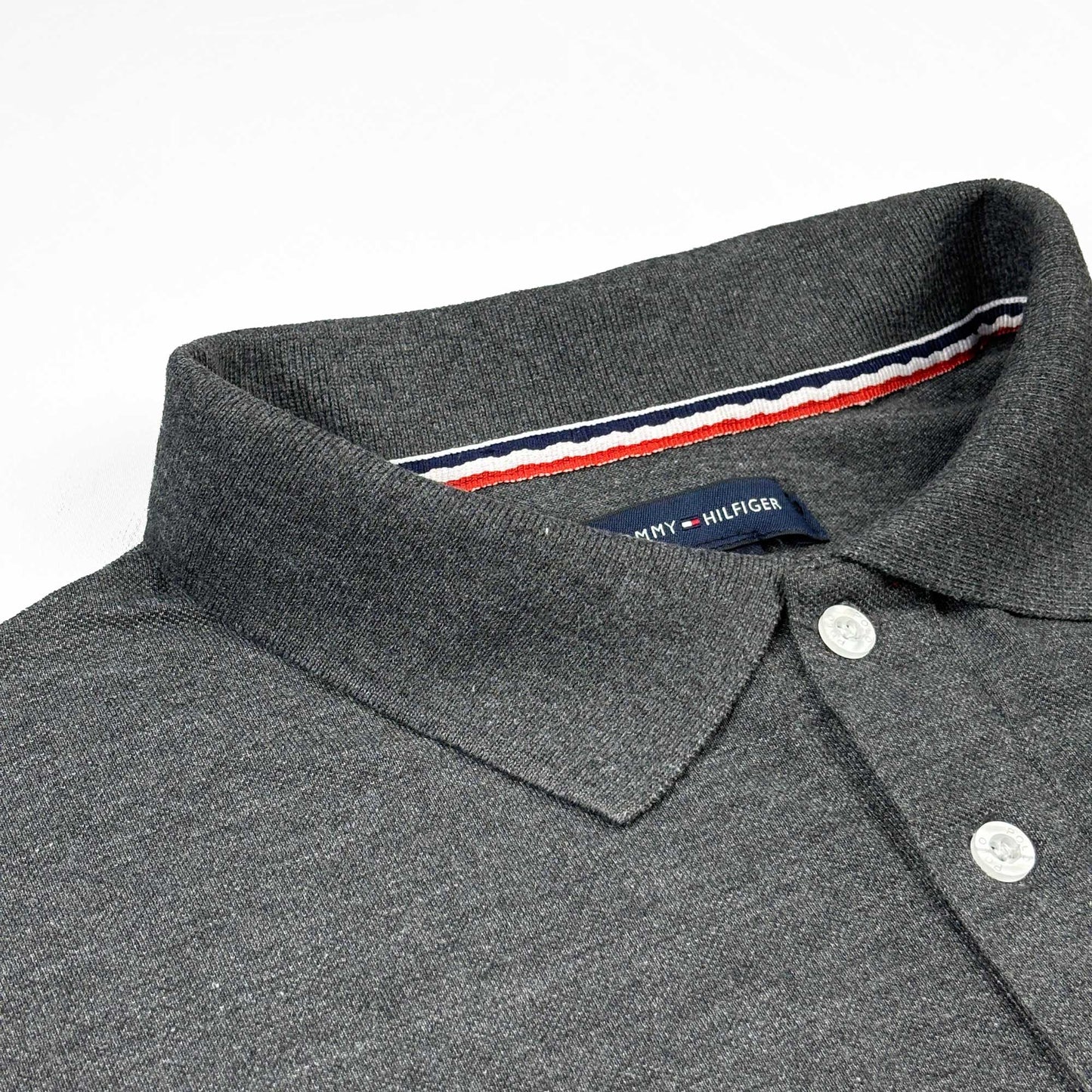 T.M.H Premium Polo Shirt With Strip (Charcoal Grey)