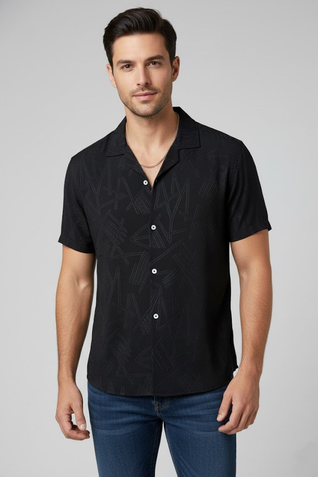 Z.A.R.A Premium Casual Shirts  (Black)