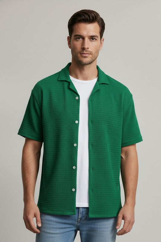 Z.A.R.A Premium Relax-Fit Shirts  (Cadmium Green)
