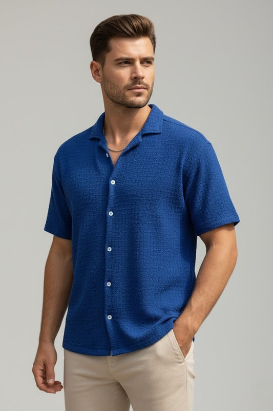 Z.A.R.A Premium Relax-Fit Shirts  (Oxford Blue)