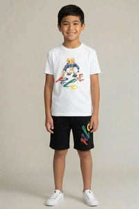 Premium Cotton Twin-Set  (White & Black) 01