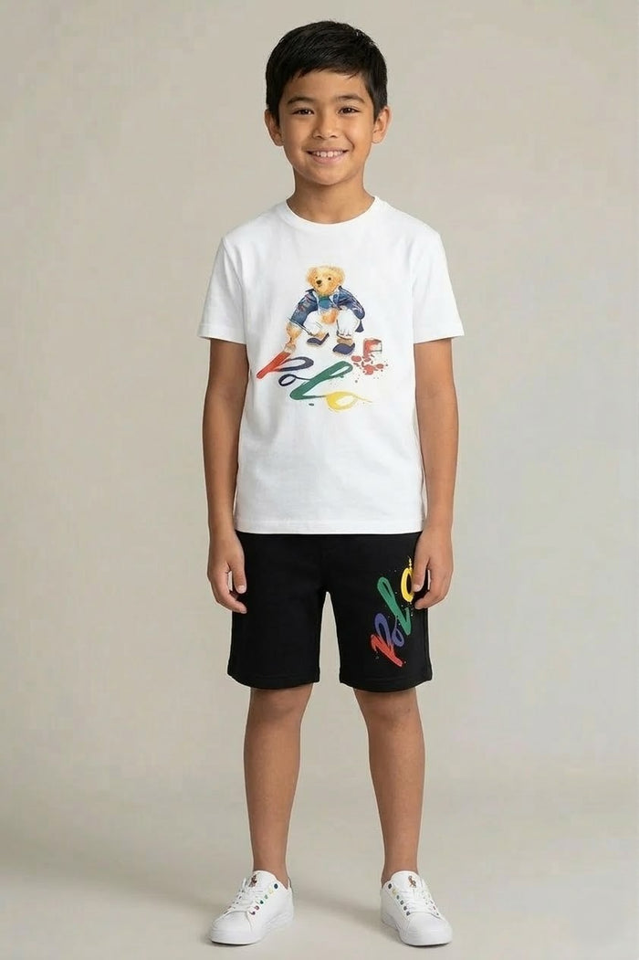 Premium Cotton Twin-Set  (White & Black) 01