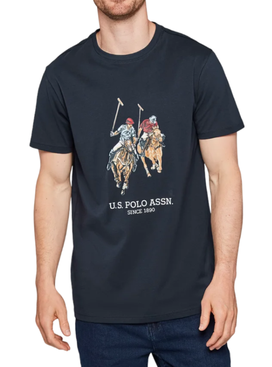 U.P Premium Tee (Two Horses)   Black