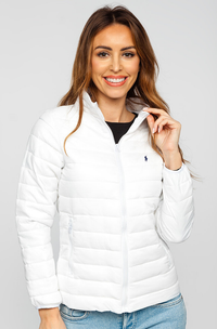 R.l Puffer Jacket Full Sleeves (Small Pony) White  -   W