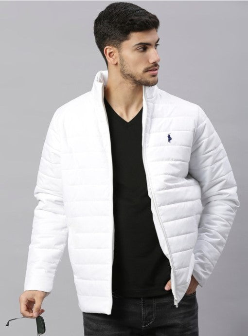 Rl Puffer Jacket Full Sleeves (Small Pony) White