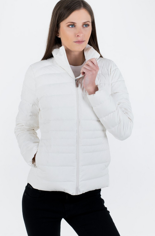 R.l Puffer Jacket Full Sleeves (Small Pony) White  -   W