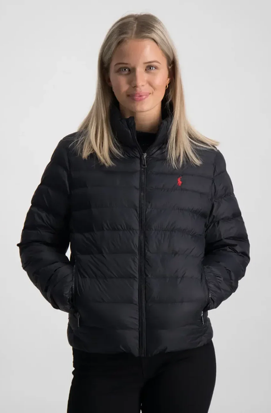 R.l Puffer Jacket Full Sleeves (Small Pony) Black  -  W