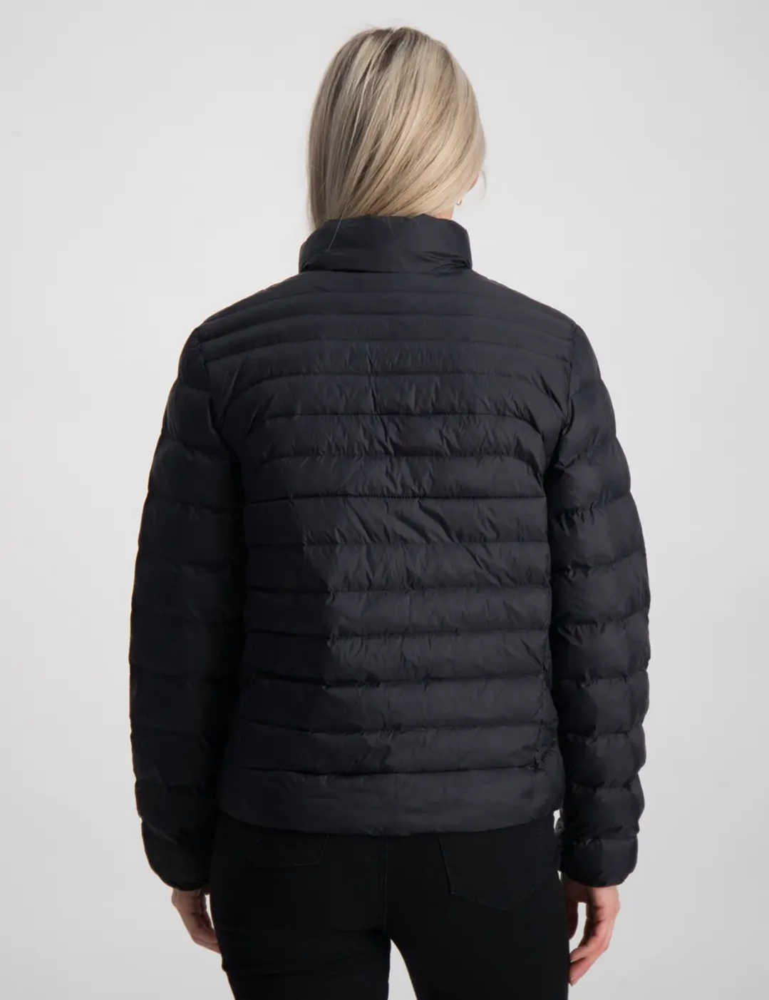 R.l Puffer Jacket Full Sleeves (Small Pony) Black  -  W