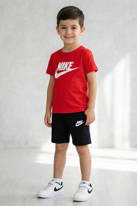 Premium Cotton Twin-Set (Red & Black) 07